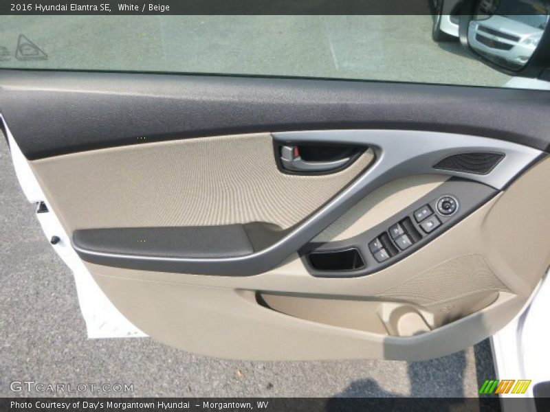 White / Beige 2016 Hyundai Elantra SE