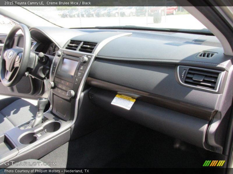 Creme Brulee Mica / Black 2015 Toyota Camry LE