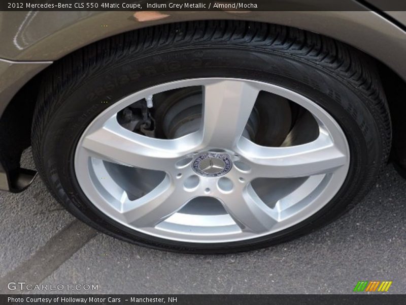 Indium Grey Metallic / Almond/Mocha 2012 Mercedes-Benz CLS 550 4Matic Coupe