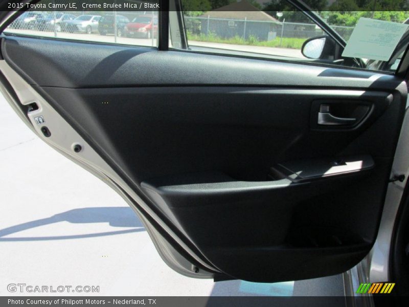 Creme Brulee Mica / Black 2015 Toyota Camry LE