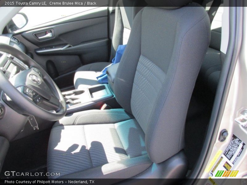 Creme Brulee Mica / Black 2015 Toyota Camry LE