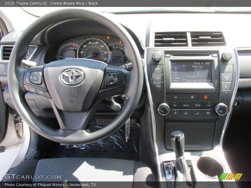 Creme Brulee Mica / Black 2015 Toyota Camry LE