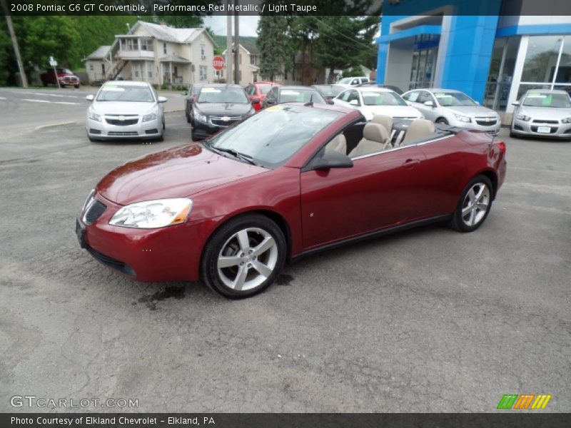 Performance Red Metallic / Light Taupe 2008 Pontiac G6 GT Convertible