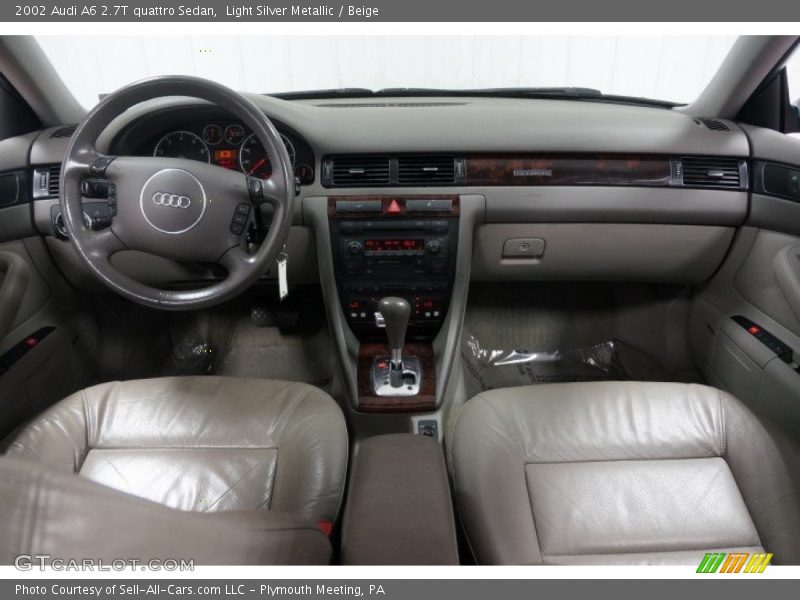 Light Silver Metallic / Beige 2002 Audi A6 2.7T quattro Sedan