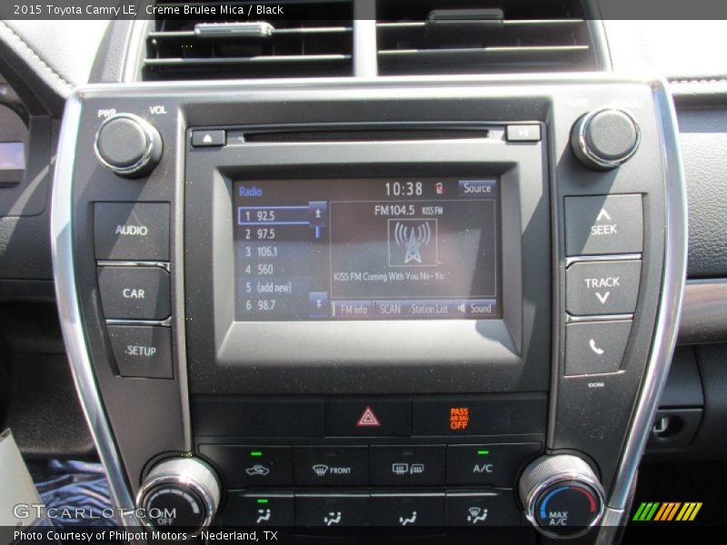 Creme Brulee Mica / Black 2015 Toyota Camry LE