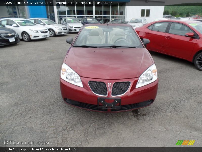 Performance Red Metallic / Light Taupe 2008 Pontiac G6 GT Convertible