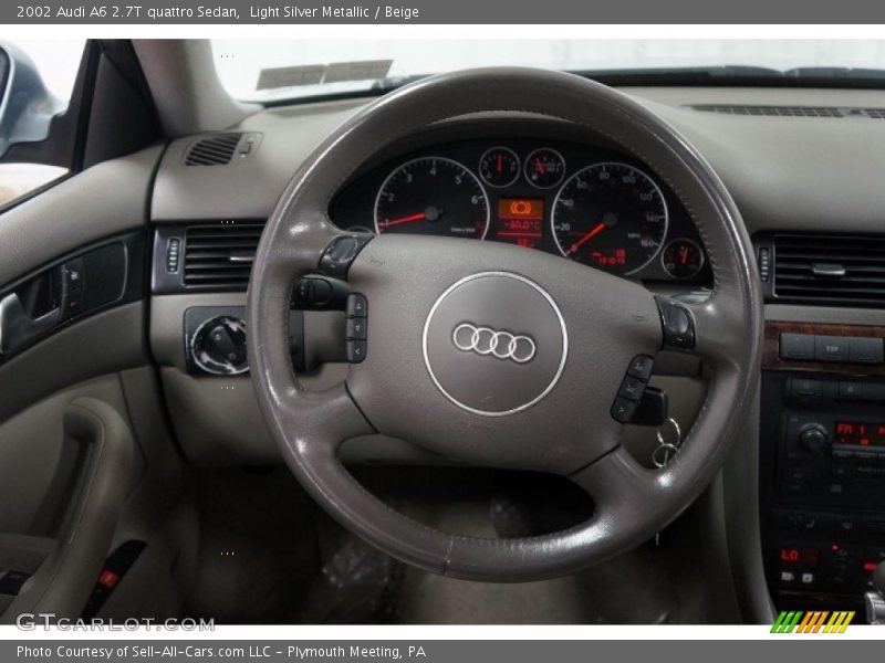 Light Silver Metallic / Beige 2002 Audi A6 2.7T quattro Sedan