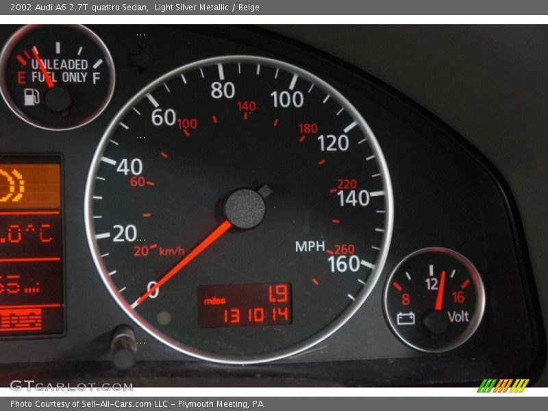 Light Silver Metallic / Beige 2002 Audi A6 2.7T quattro Sedan