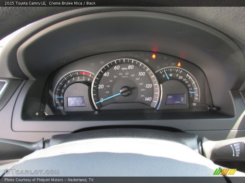 Creme Brulee Mica / Black 2015 Toyota Camry LE