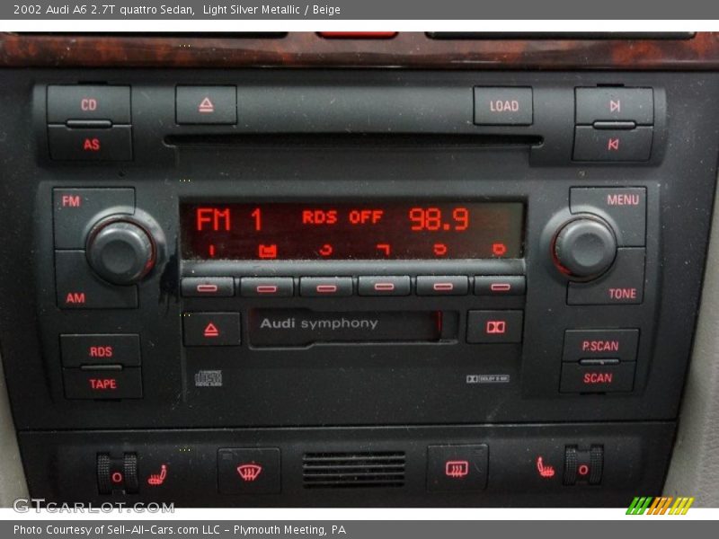 Light Silver Metallic / Beige 2002 Audi A6 2.7T quattro Sedan