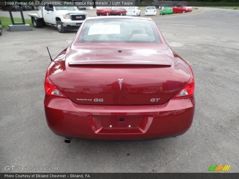Performance Red Metallic / Light Taupe 2008 Pontiac G6 GT Convertible