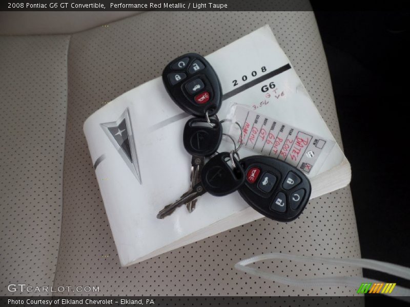 Performance Red Metallic / Light Taupe 2008 Pontiac G6 GT Convertible