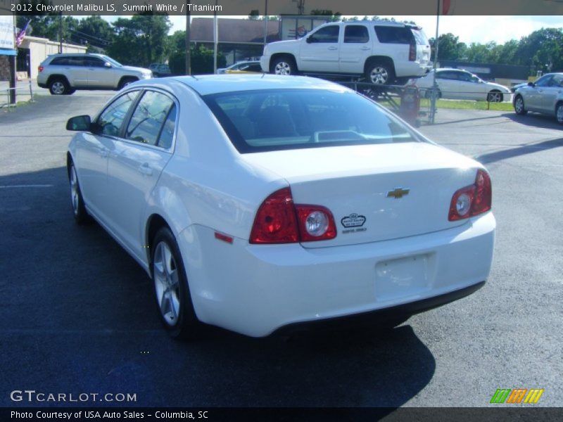 Summit White / Titanium 2012 Chevrolet Malibu LS