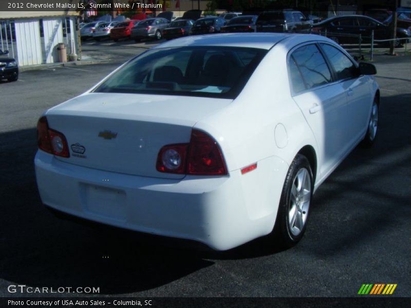 Summit White / Titanium 2012 Chevrolet Malibu LS