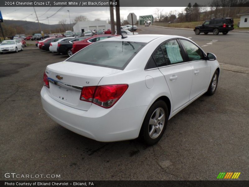 Summit White / Jet Black/Sport Red 2014 Chevrolet Cruze LT