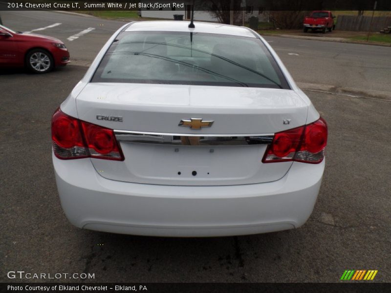 Summit White / Jet Black/Sport Red 2014 Chevrolet Cruze LT