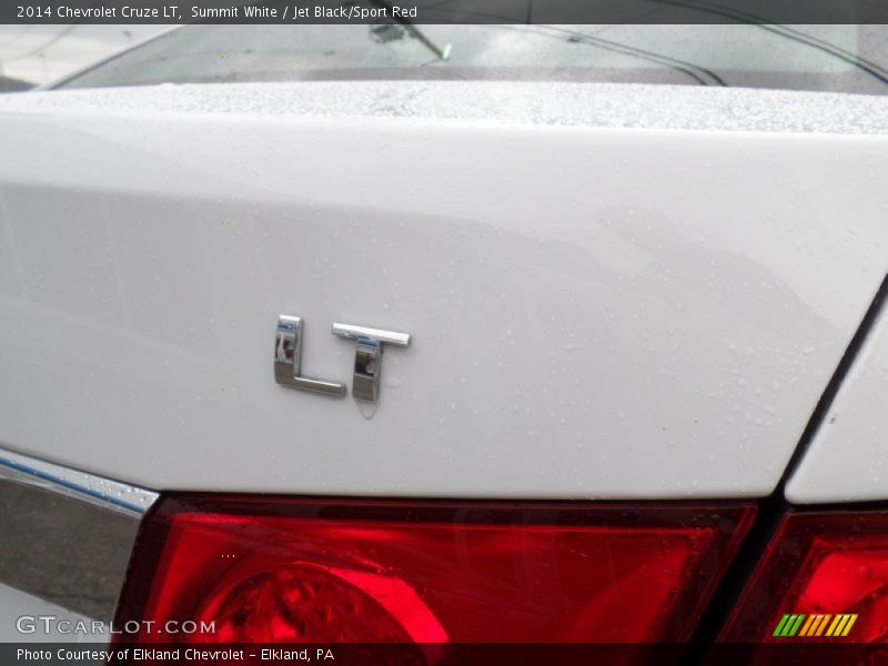 Summit White / Jet Black/Sport Red 2014 Chevrolet Cruze LT