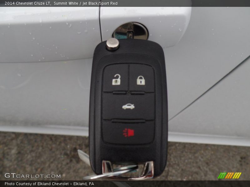 Summit White / Jet Black/Sport Red 2014 Chevrolet Cruze LT