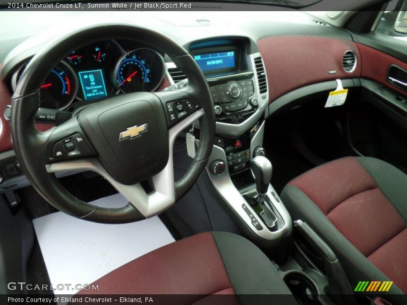 Summit White / Jet Black/Sport Red 2014 Chevrolet Cruze LT