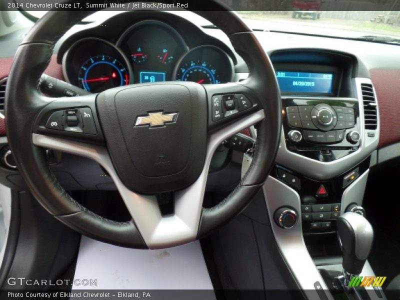 Summit White / Jet Black/Sport Red 2014 Chevrolet Cruze LT