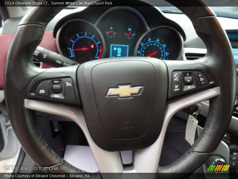 Summit White / Jet Black/Sport Red 2014 Chevrolet Cruze LT