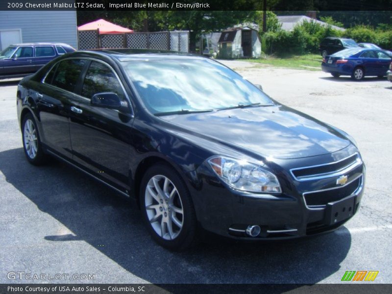 Imperial Blue Metallic / Ebony/Brick 2009 Chevrolet Malibu LTZ Sedan