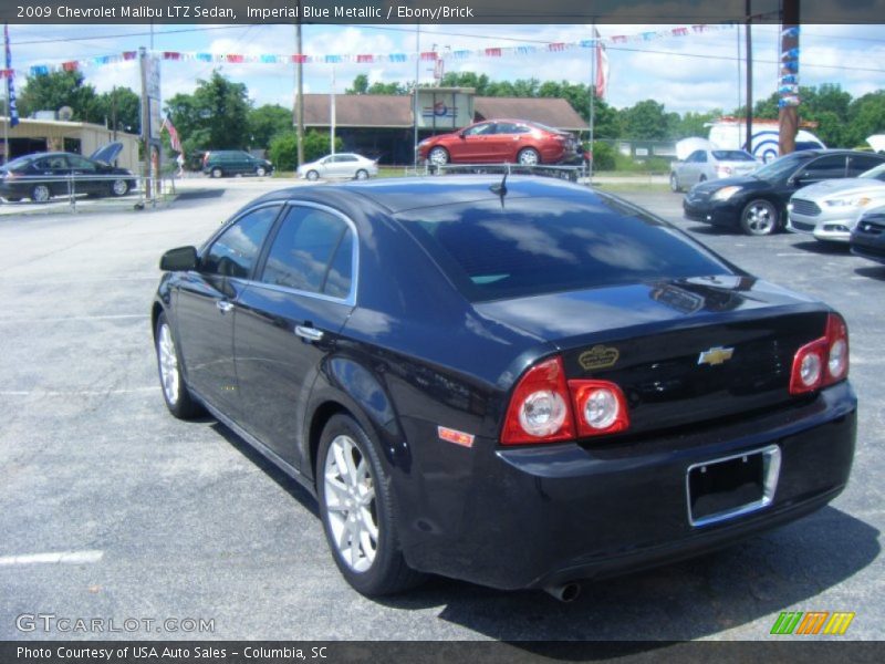 Imperial Blue Metallic / Ebony/Brick 2009 Chevrolet Malibu LTZ Sedan