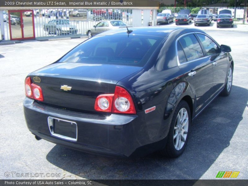 Imperial Blue Metallic / Ebony/Brick 2009 Chevrolet Malibu LTZ Sedan