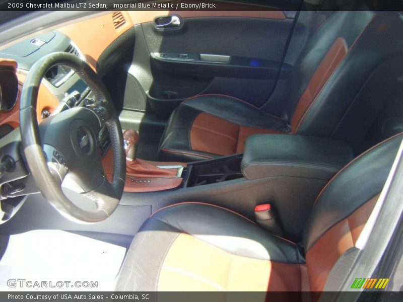 Imperial Blue Metallic / Ebony/Brick 2009 Chevrolet Malibu LTZ Sedan