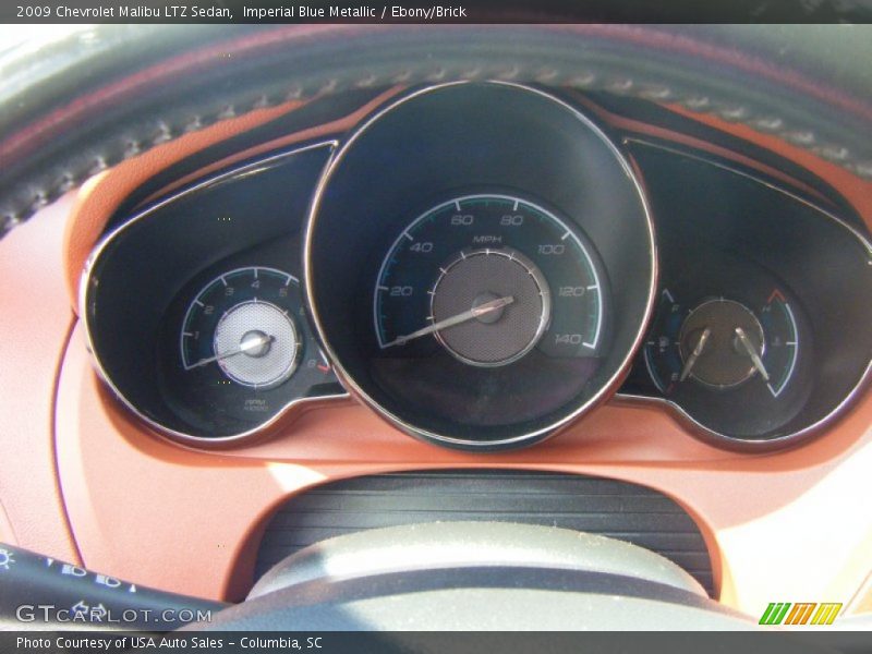 Imperial Blue Metallic / Ebony/Brick 2009 Chevrolet Malibu LTZ Sedan