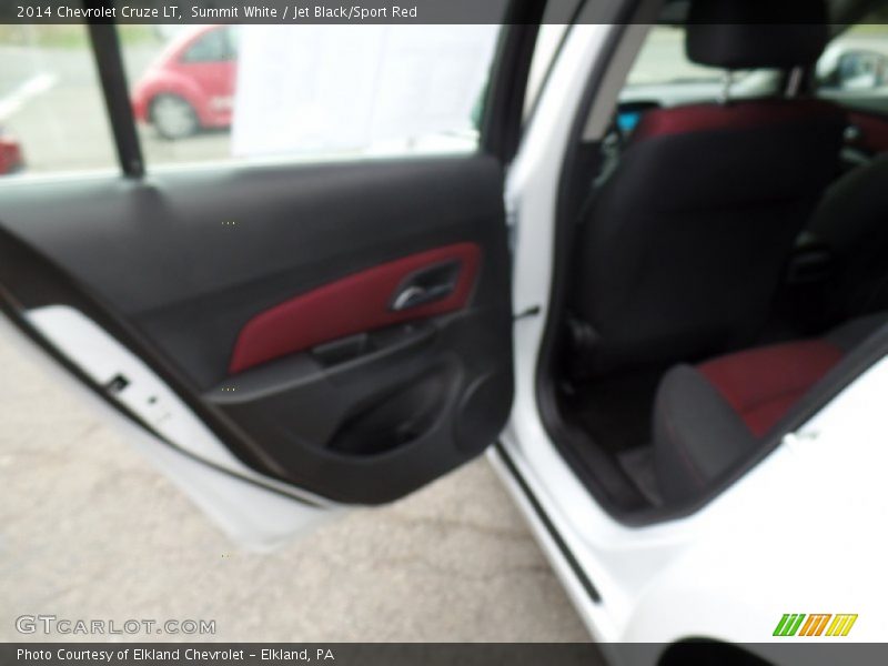 Summit White / Jet Black/Sport Red 2014 Chevrolet Cruze LT