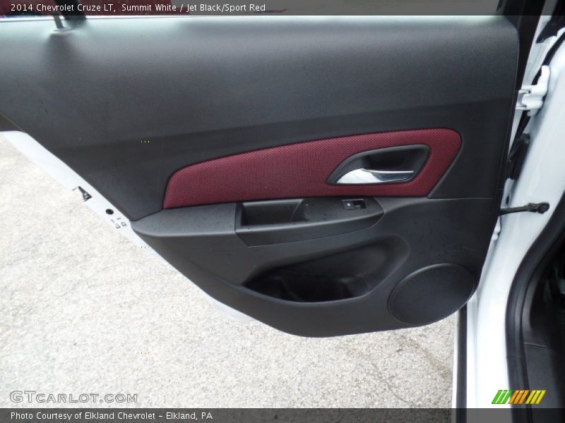 Summit White / Jet Black/Sport Red 2014 Chevrolet Cruze LT