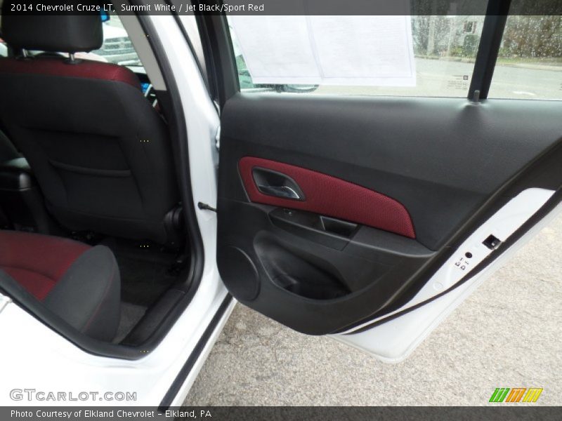 Summit White / Jet Black/Sport Red 2014 Chevrolet Cruze LT