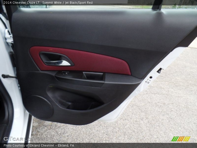 Summit White / Jet Black/Sport Red 2014 Chevrolet Cruze LT
