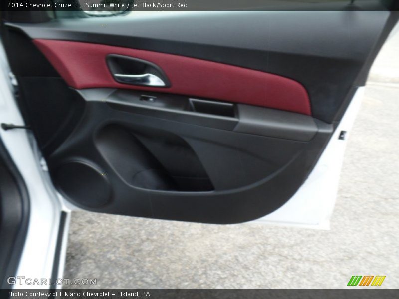 Summit White / Jet Black/Sport Red 2014 Chevrolet Cruze LT
