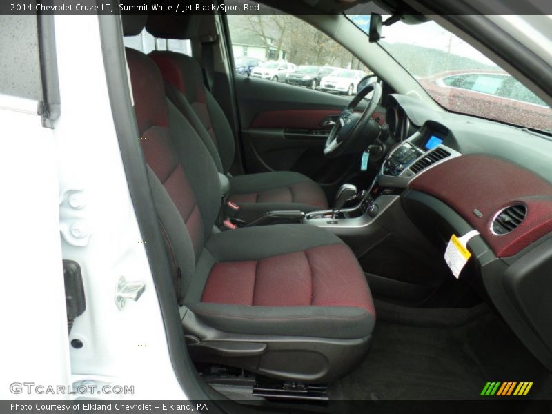 Summit White / Jet Black/Sport Red 2014 Chevrolet Cruze LT