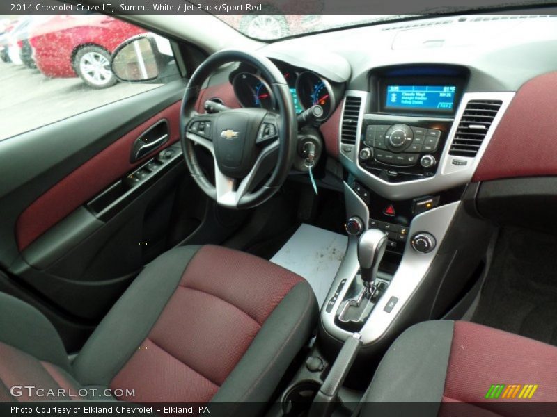 Summit White / Jet Black/Sport Red 2014 Chevrolet Cruze LT