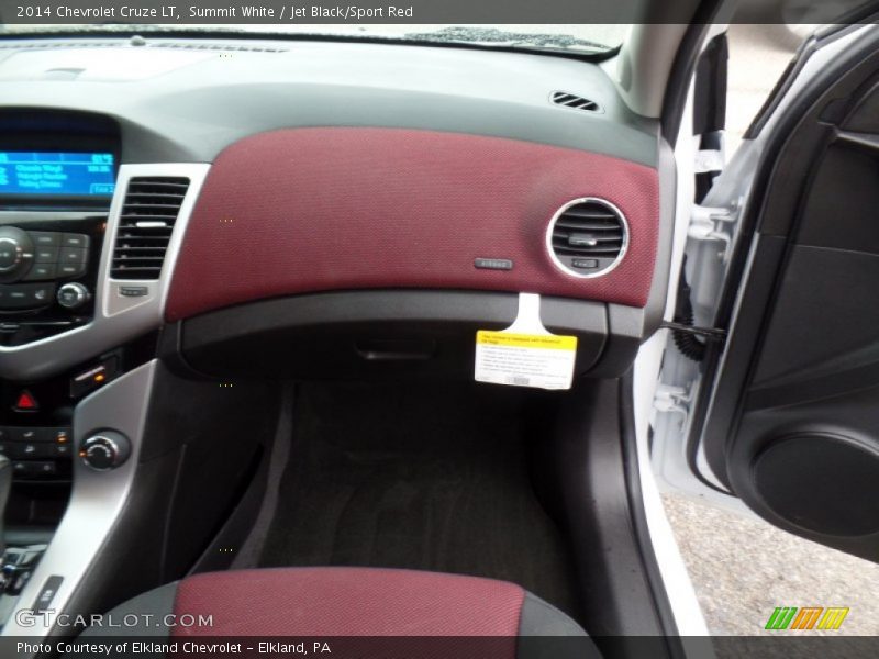 Summit White / Jet Black/Sport Red 2014 Chevrolet Cruze LT