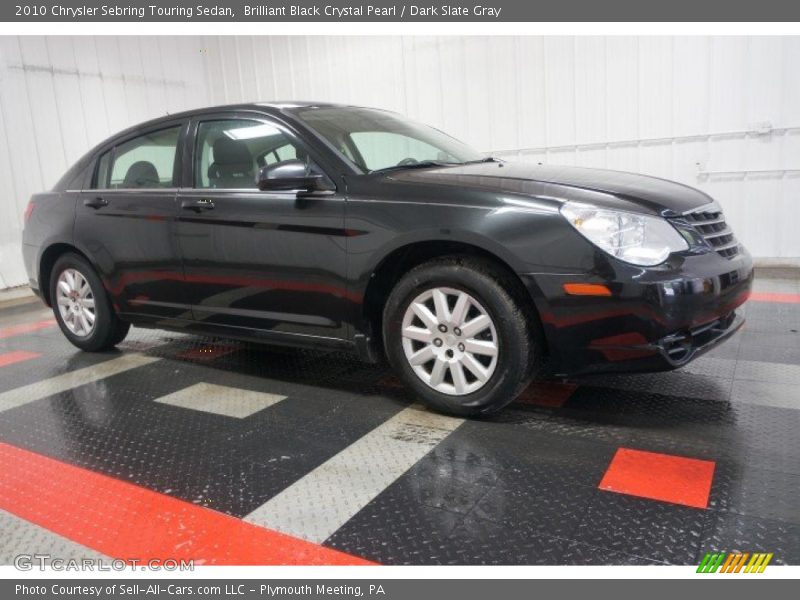 Brilliant Black Crystal Pearl / Dark Slate Gray 2010 Chrysler Sebring Touring Sedan