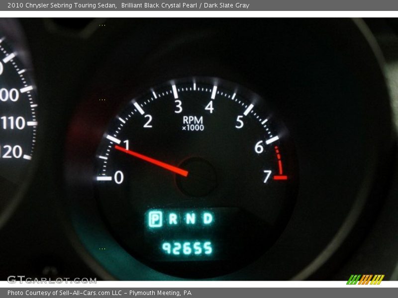 Brilliant Black Crystal Pearl / Dark Slate Gray 2010 Chrysler Sebring Touring Sedan