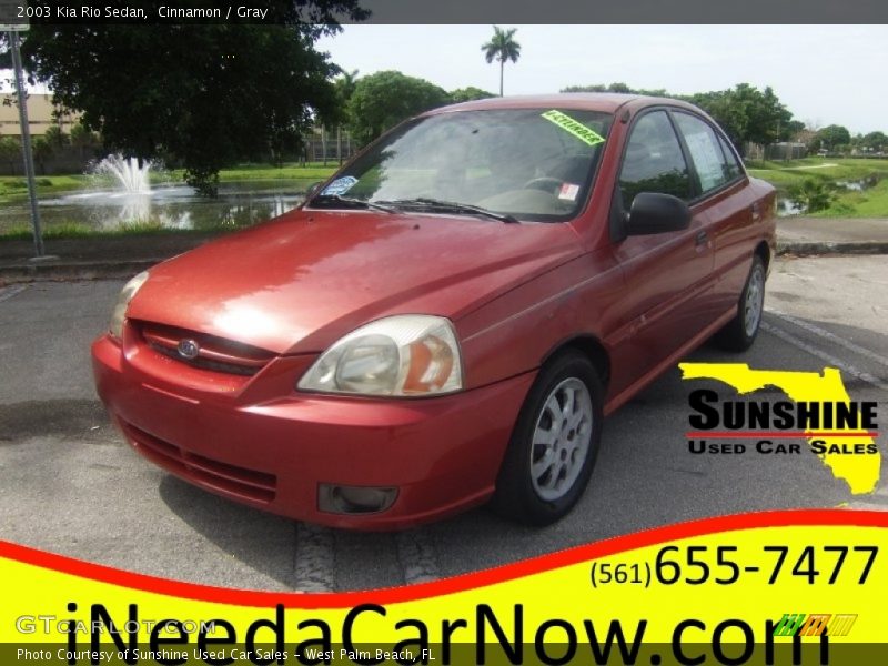 Cinnamon / Gray 2003 Kia Rio Sedan