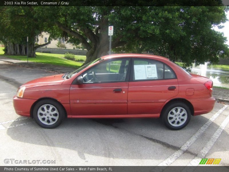 Cinnamon / Gray 2003 Kia Rio Sedan