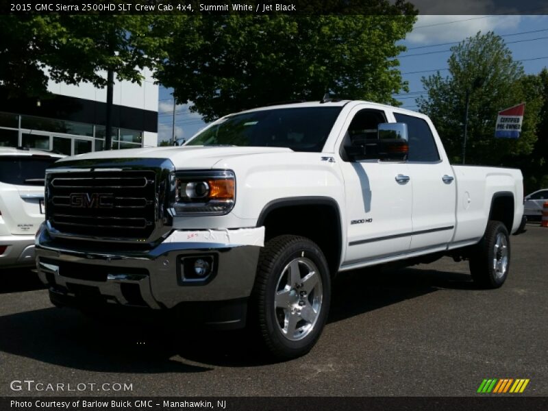 Summit White / Jet Black 2015 GMC Sierra 2500HD SLT Crew Cab 4x4