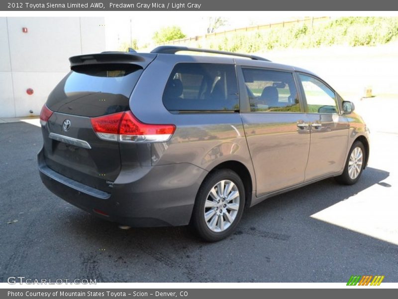 Predawn Gray Mica / Light Gray 2012 Toyota Sienna Limited AWD
