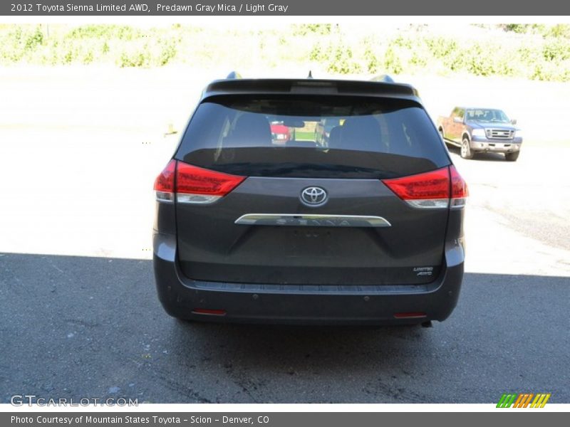 Predawn Gray Mica / Light Gray 2012 Toyota Sienna Limited AWD