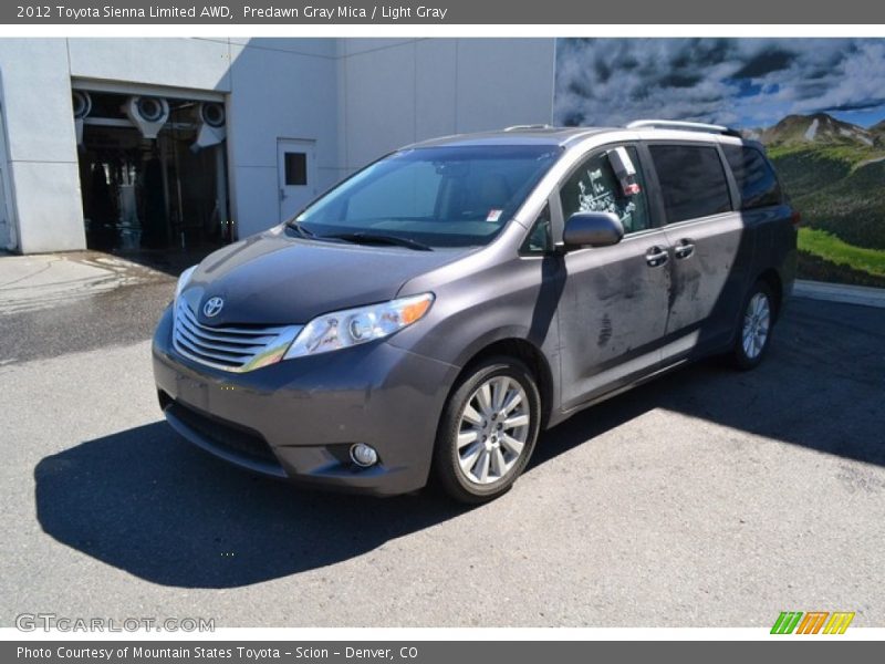 Predawn Gray Mica / Light Gray 2012 Toyota Sienna Limited AWD