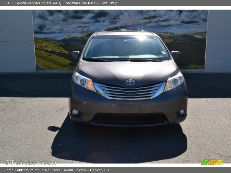 Predawn Gray Mica / Light Gray 2012 Toyota Sienna Limited AWD