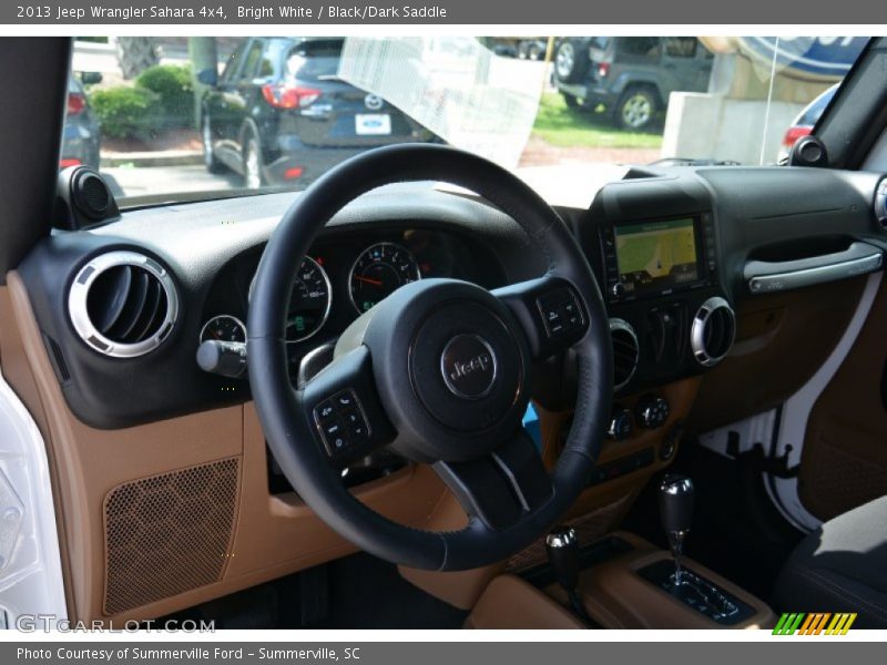 Bright White / Black/Dark Saddle 2013 Jeep Wrangler Sahara 4x4