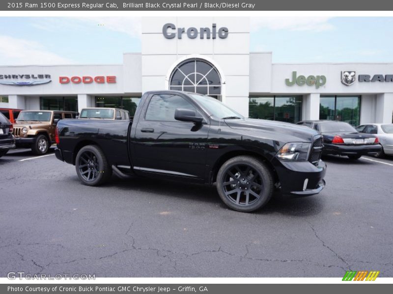 Brilliant Black Crystal Pearl / Black/Diesel Gray 2015 Ram 1500 Express Regular Cab