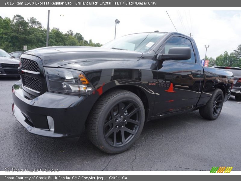 Brilliant Black Crystal Pearl / Black/Diesel Gray 2015 Ram 1500 Express Regular Cab